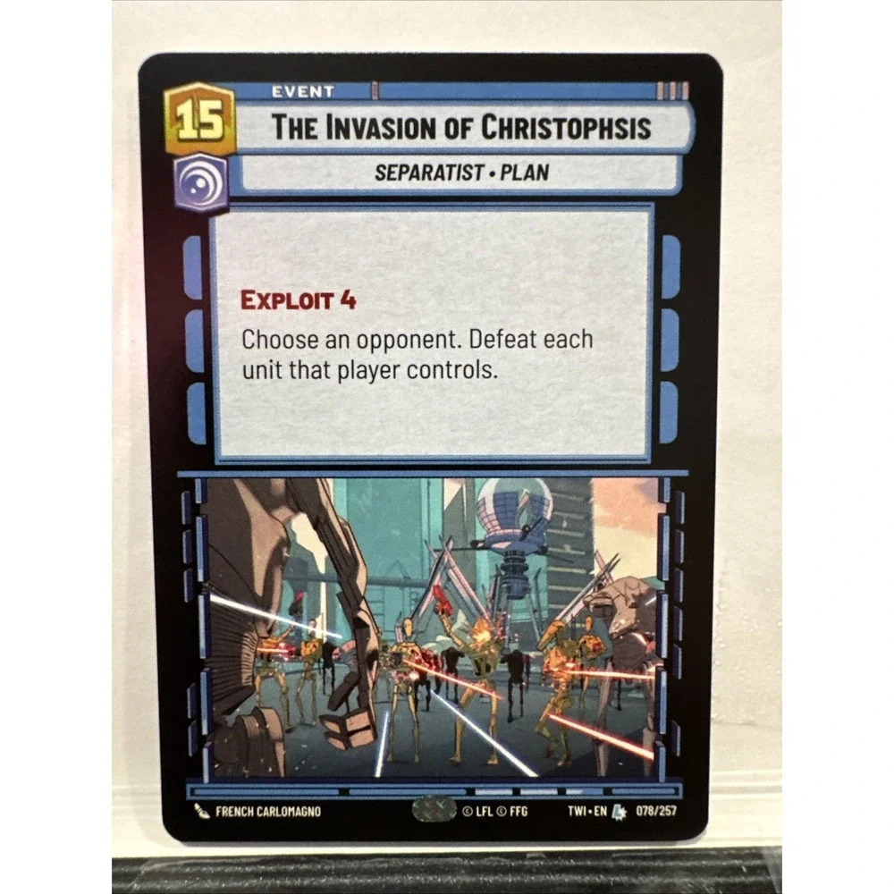 Star Wars Unlimited The Invasion of Christophsis TOR 078/257 Legendary Card
